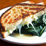 Melting Magic: Feta Grilled Cheese with Fresh Spinach Flair