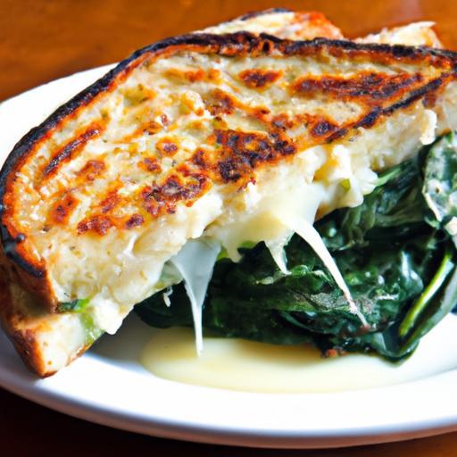Melting Magic: Feta Grilled Cheese with Fresh Spinach Flair