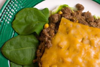 Hearty Mexican Ground Beef with Spinach & Cheese Delight