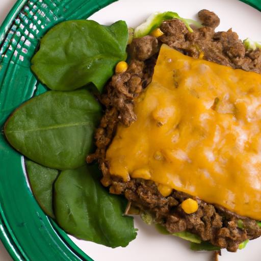 Hearty Mexican Ground Beef with Spinach & Cheese Delight