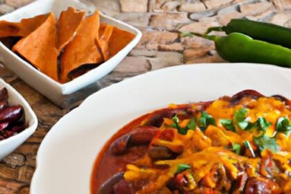 Hearty Chili Delight: Ground Beef Meets Enchilada Sauce