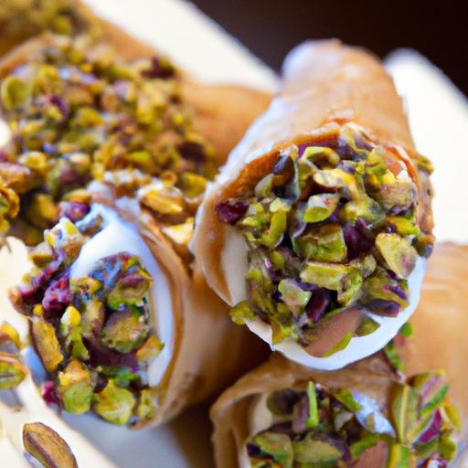 Timeless Delight: Classic Cannoli with Crunchy Pistachios