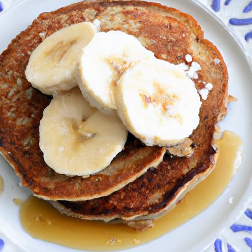 Banana & Whole Wheat‌ Pancakes with Sugar-Free Maple Bliss