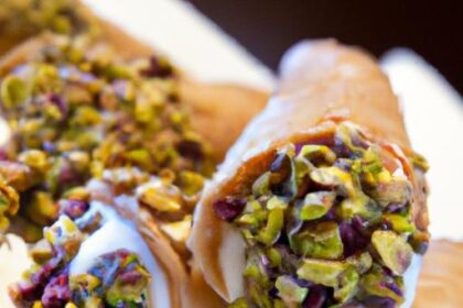 Timeless Delight: Classic Cannoli with Crunchy Pistachios