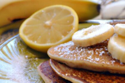 Banana & Whole Wheat Pancakes with Sugar-Free Maple Bliss