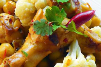 Kerala-Style Chicken with Spiced Cauliflower & Chickpeas Delight