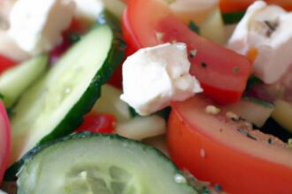 Refreshing Cottage Cheese Salad with Cucumber and Tomatoes