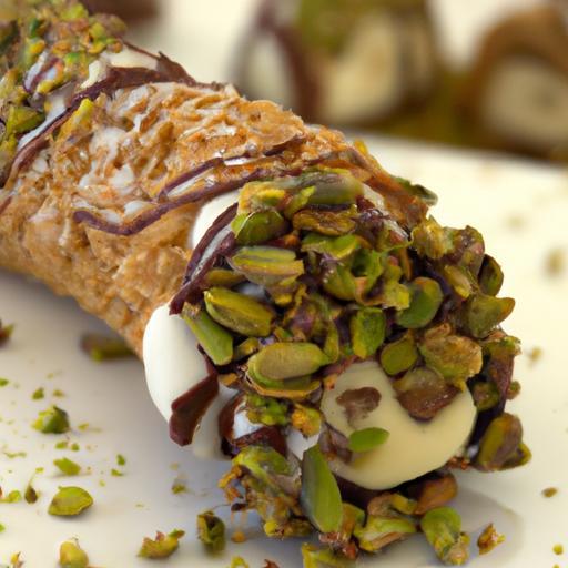 Timeless Delight: Classic Cannoli with Crunchy Pistachios