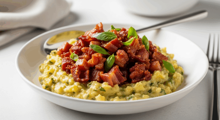 Spicy Hot Honey Beaf Bacon Mash