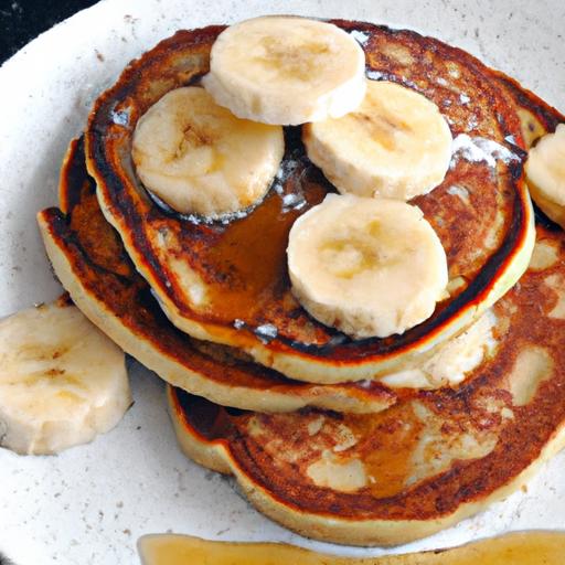 Fluffy Banana & Whole Wheat Pancakes with Sugar-Free ⁢syrup