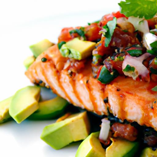 Savor Summer: Grilled Salmon ⁣Paired with Zesty Avocado Salsa
