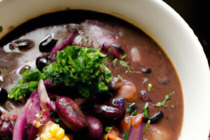 Hearty Purple Black Bean Soup: A Nutritious Comfort Bowl