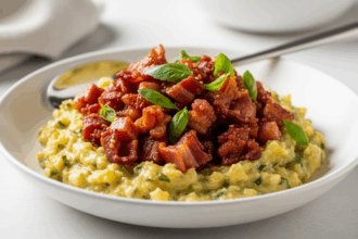 Spicy Hot Honey Beaf Bacon Mash
