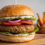 Homemade veggie burger