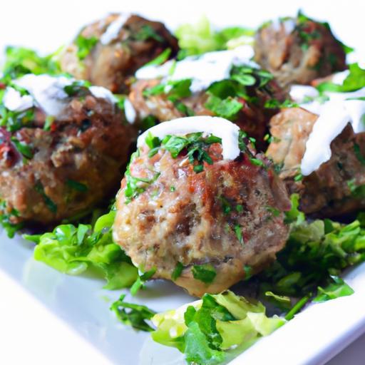Savory Greek Turkey Meatballs Paired with Zesty Tzatziki