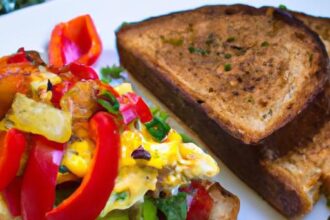 Colorful Veggie-Packed Scrambled Eggs with Perfect Toast