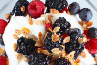 Layered Delight: Greek Yogurt Parfait with Berries & Granola