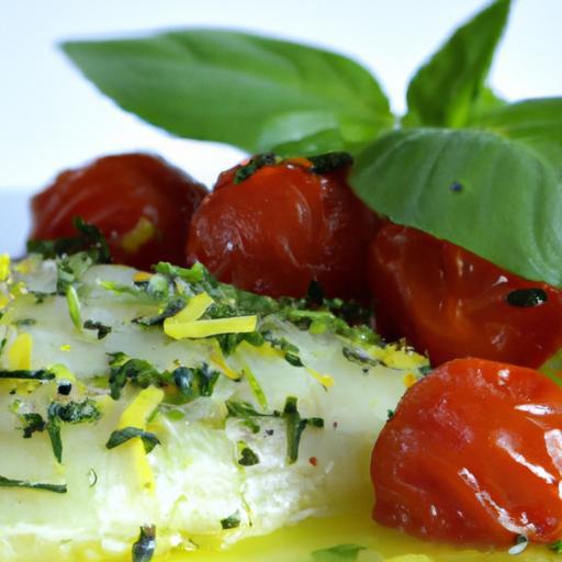 Bright Flavors: Pesto Baked Cod with Juicy Cherry Tomatoes
