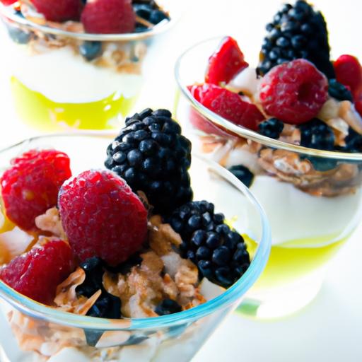 Layered Delight: Greek Yogurt Parfait with Berries & Granola