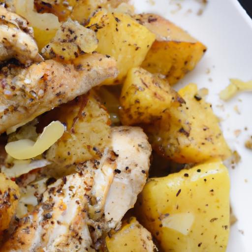garlic parmesan ‌Chicken & Potatoes: Easy One-Pan Feast