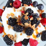 Layered Delight: Greek Yogurt Parfait with Berries & Granola