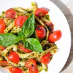 Bursting Flavors: Pesto Pasta with Juicy Cherry Tomatoes