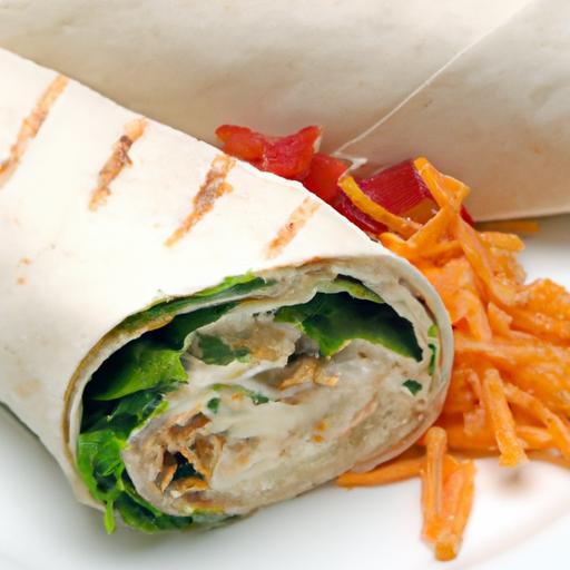 A Flavorful Twist: Turkey & Veggie Hummus Wrap Delight