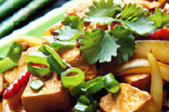 Savor the Zesty Delight: Tofu Stir-Fry with Ginger Garlic Sauce