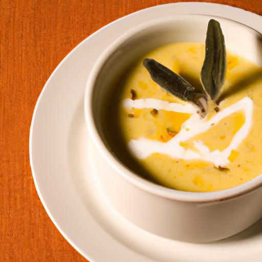 Velvety Butternut Squash Soup Infused with Fresh Sage