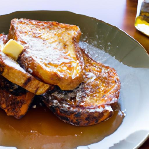 Golden Morning Delight: Perfect French Toast with Maple Syrup