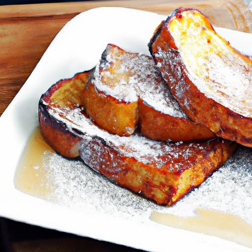Golden Morning Delight: Perfect French Toast with Maple Syrup