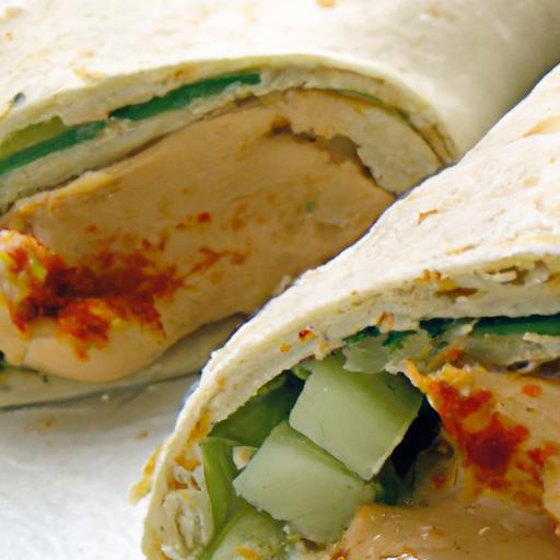 A Flavorful Twist: Turkey⁤ &⁤ Veggie ⁣Hummus Wrap Delight