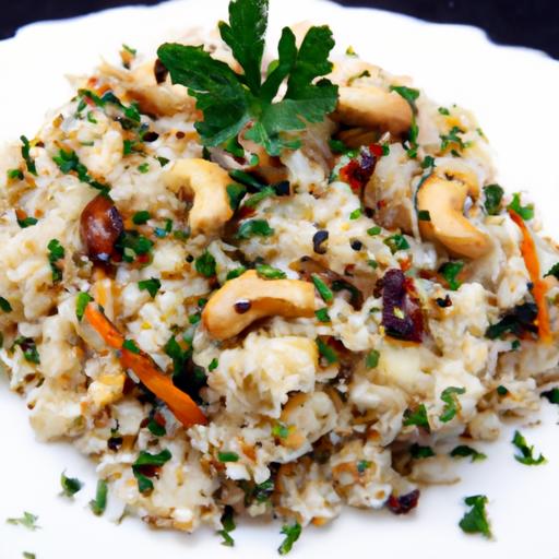 Nutty Cauliflower Rice Pilaf: A Herb-Infused Delight
