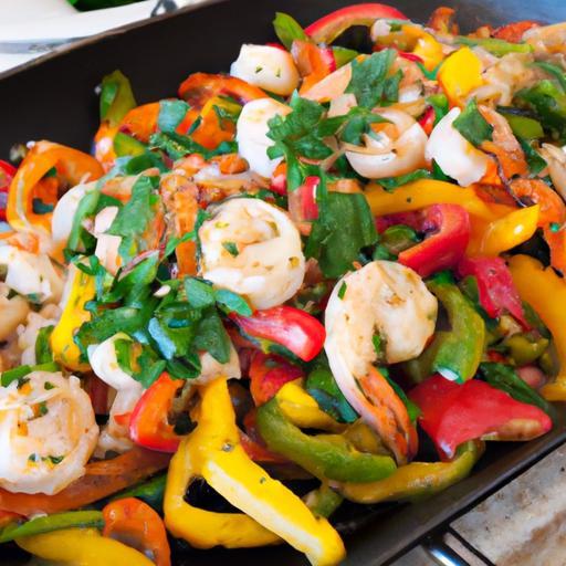 Sizzling Sheet Pan Shrimp Fajitas with Colorful Peppers