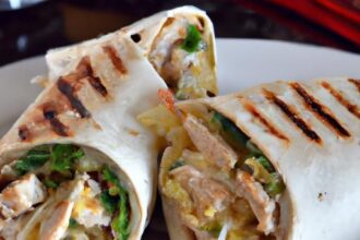Mouthwatering Cheesy Garlic Chicken Wraps You’ll Love!