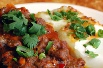 Hearty Chili Delight: Ground Beef with Enchilada Sauce