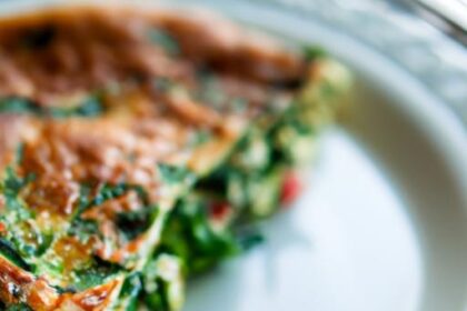 Wholesome Spinach and Feta Omelette: A Flavorful Delight