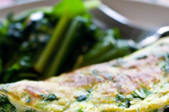 Wholesome Spinach & Feta Egg White Omelet Delight