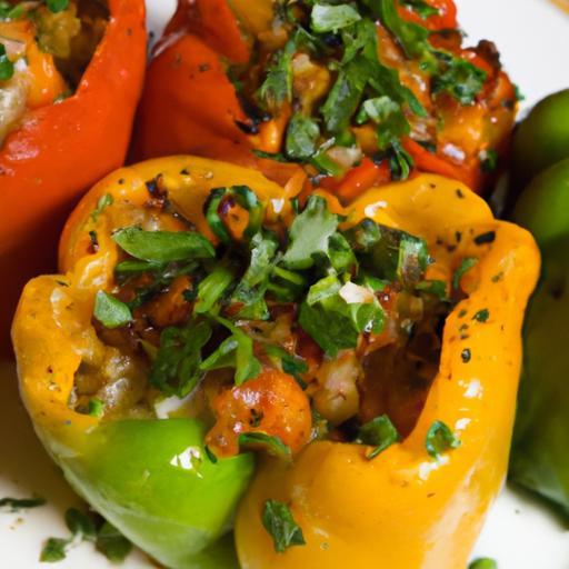 Crispy & Flavorful: Stuffed Bell Peppers Made in Air Fryer