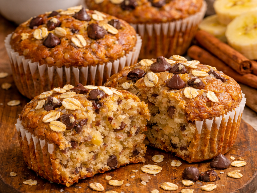 High Protein Banana Muffins
