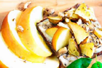 Crunchy Delight: Apple Slices Paired with Creamy Almond Butter