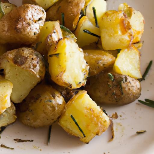 Crispy Garlic Rosemary roasted Potatoes: A Flavorful Delight
