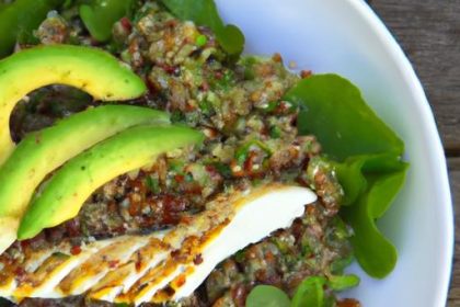 Power-Packed Grilled Chicken Salad with Quinoa & Avocado