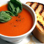 Cozy Comfort: Tomato Basil Soup Paired with Grilled Cheese Bliss
