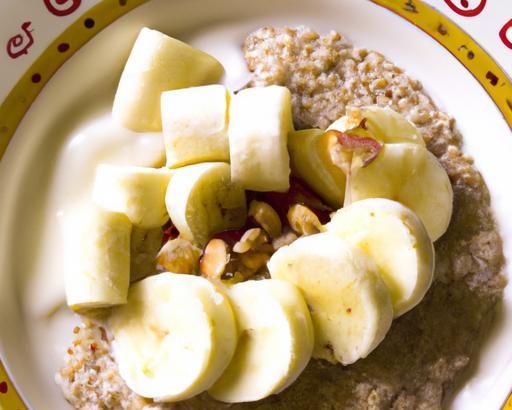 Wholesome Quinoa Porridge with Almond Milk and Banana Slices