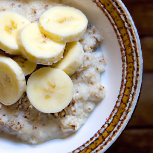 Wholesome Quinoa porridge with Almond Milk and Banana Slices