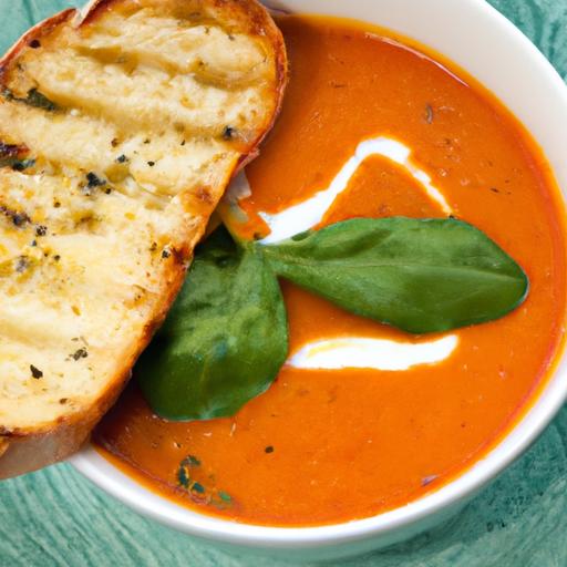 Ultimate Comfort: Tomato Basil Soup with Grilled Cheese Bliss
