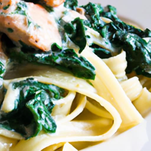 Velvety Creamy Chicken Spinach Pasta: A Flavorful Delight