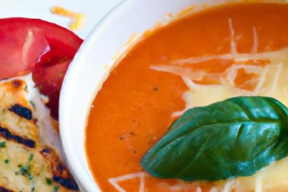 Ultimate Comfort: Tomato Basil Soup with Grilled Cheese Bliss