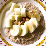 Wholesome Quinoa Porridge with Almond Milk and Banana Slices